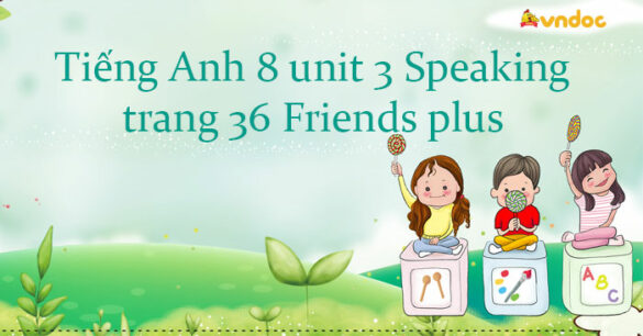 Tiếng Anh 8 unit 3 Speaking trang 36 Friends plus