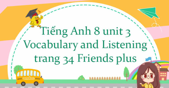 Tiếng Anh 8 unit 3 Vocabulary and Listening trang 34 Friends plus