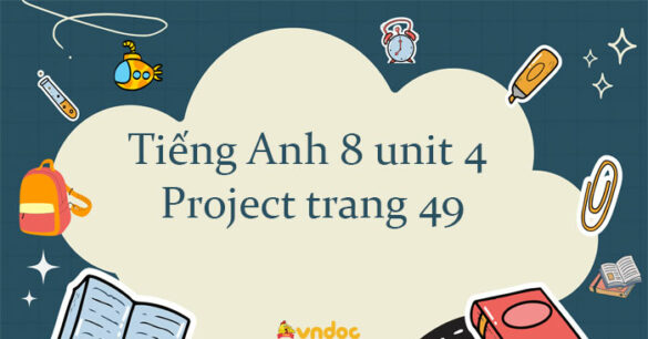 Tiếng Anh 8 unit 4 Project trang 49