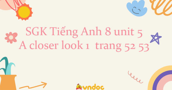 Tiếng Anh 8 unit 5 A closer look 1 trang 52 53 Global success