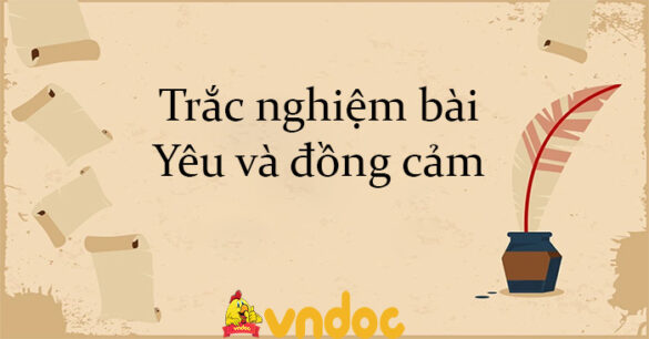 Trắc nghiệm bài Yêu và đồng cảm