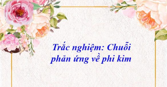 Trắc nghiệm: Chuỗi phản ứng về phi kim