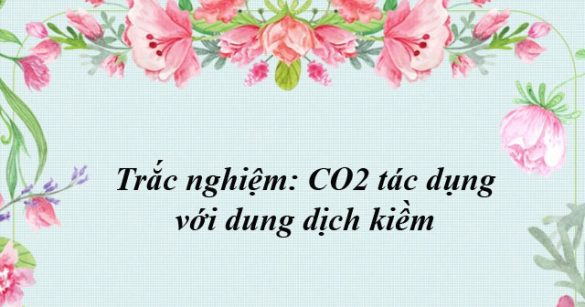 Trắc nghiệm: CO2 tác dụng với dung dịch kiềm