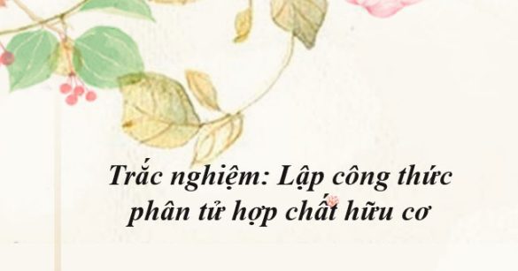 Trắc nghiệm: Lập công thức phân tử hợp chất hữu cơ