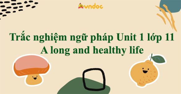 Trắc nghiệm ngữ pháp Unit 1 lớp 11 A long and healthy life