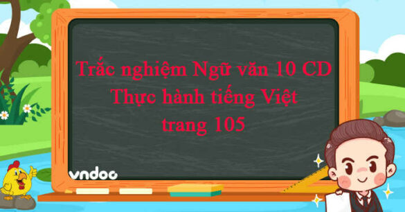 Trắc nghiệm bài Thực hành tiếng Việt trang 105 CD