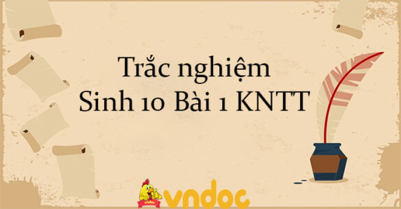 Trắc nghiệm Sinh 10 Bài 1 KNTT