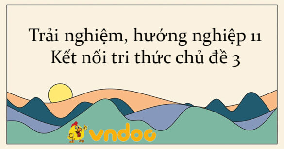 Trải nghiệm, hướng nghiệp 11 Kết nối tri thức chủ đề 3