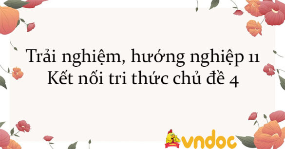 Trải nghiệm, hướng nghiệp 11 Kết nối tri thức chủ đề 4