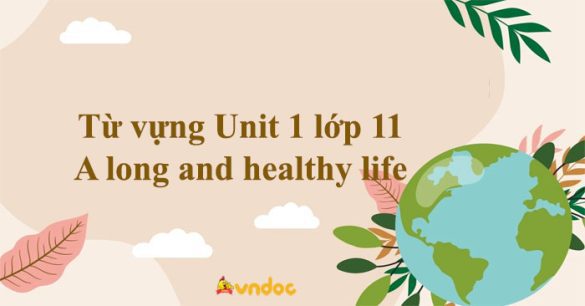 Từ vựng Unit 1 lớp 11 A long and healthy life