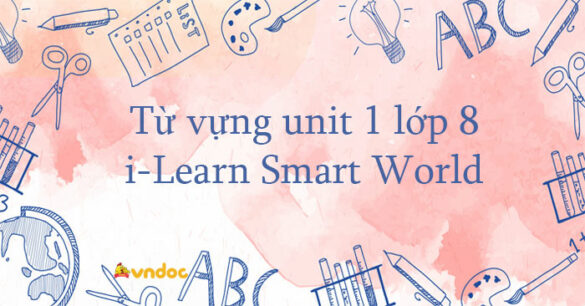 Từ vựng unit 1 lớp 8 i-Learn Smart World