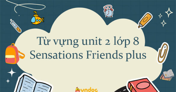 Từ vựng unit 2 lớp 8 Sensations Friends plus