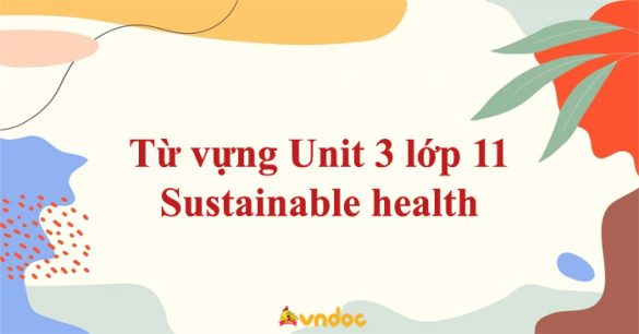 Từ vựng Unit 3 lớp 11 Sustainable health