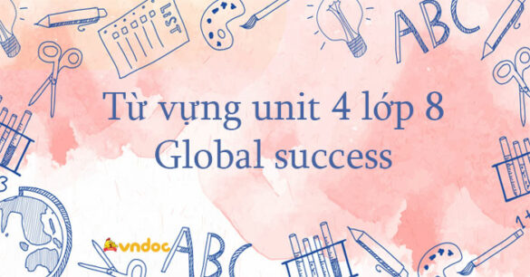 Từ vựng unit 4 lớp 8 Global success