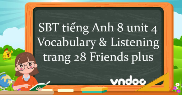 Workbook tiếng Anh 8 unit 4 Vocabulary and Listening trang 28 Friends plus