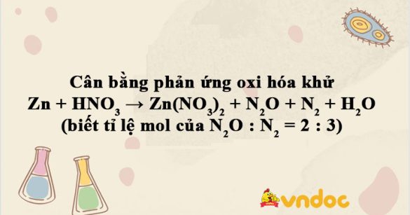 Zn + HNO3 → Zn(NO3)2 + N2O + N2 + H2O