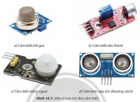 Em hãy cho biết vai trò của các mô đun cảm biến có ở Hình 10.7.