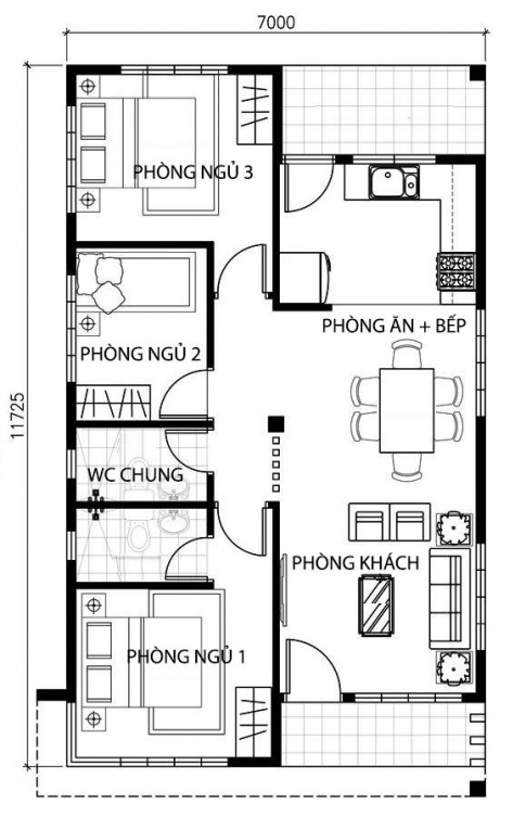 Sưu tầm một số bản vẽ mặt bằng ngôi nhà hoặc căn hộ đơn giản và nêu nhận xét về cách bố trí các phòng