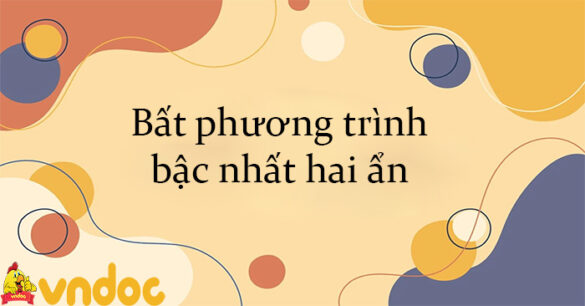 Bất phương trình bậc nhất hai ẩn