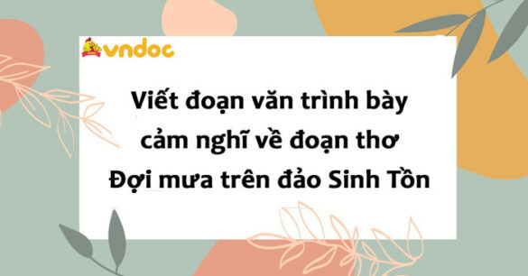 Cảm nghĩ về đoạn thơ Đợi mưa trên đảo Sinh Tồn lớp 8