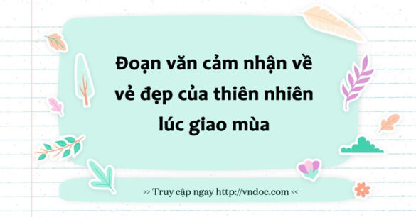 Cảm nhận về vẻ đẹp của thiên nhiên lúc giao mùa lớp 8