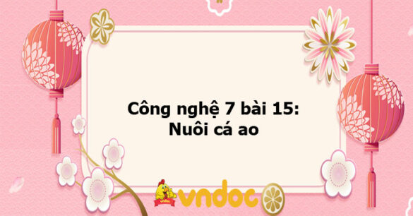 Công nghệ 7 bài 15: Nuôi cá ao - KNTT