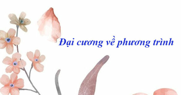 Đại cương về phương trình