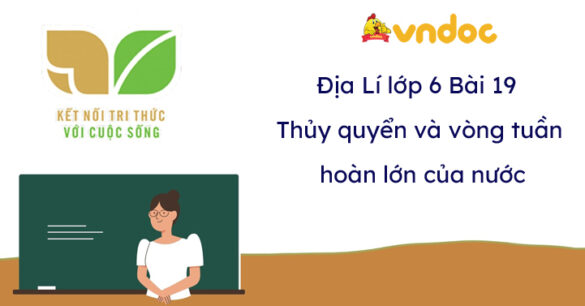 Địa lí lớp 6 Bài 19 Thủy quyển và vòng tuần hoàn lớn của nước