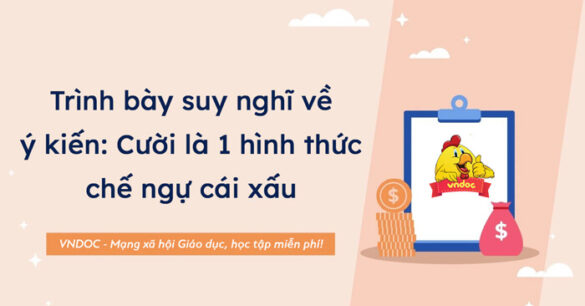 Đoạn văn “Cười là một hình thức chế ngự cái xấu” lớp 8