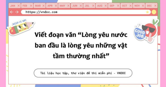 Đoạn văn Lòng yêu nước ban đầu là lòng yêu những vật tầm thường nhất lớp 8