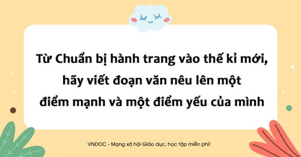 Đoạn văn nêu lên một điểm mạnh và một điểm yếu của mình lớp 8