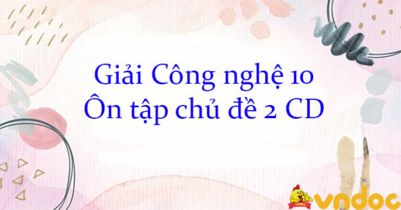 Giải Công nghệ 10 Ôn tập chủ đề 2 CD