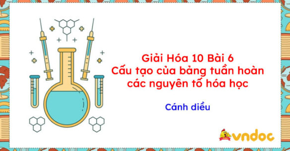 Giải Hóa 10 Bài 6: Cấu tạo của bảng tuần hoàn các nguyên tố hóa học Cánh diều