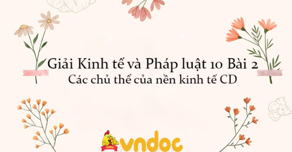 Giải Kinh tế và Pháp luật 10 Bài 2: Các chủ thể của nền kinh tế CD