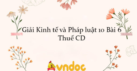 Giải Kinh tế và Pháp luật 10 Bài 6: Thuế CD