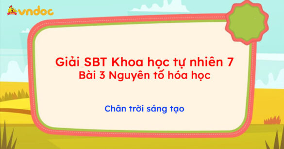 Giải SBT Khoa học tự nhiên 7 Bài 3: Nguyên tố hóa học Chân trời sáng tạo