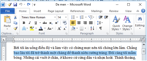 Giải bài tập SGK Tin học 6 bài 15: Chỉnh sửa văn bản