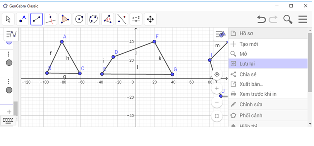 Giải bài tập SGK Tin học 6 bài 8: Học toán với Geogebra