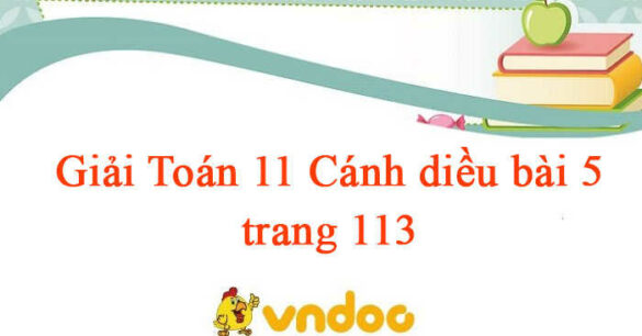 Toán 11 Cánh Diều bài 5 trang 113