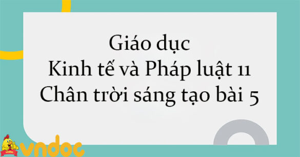 Giáo dục Kinh tế và Pháp luật 11 Chân trời sáng tạo bài 5