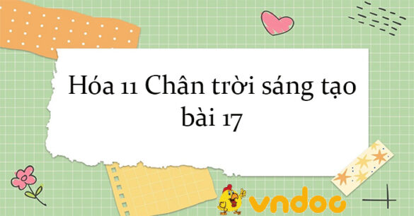 Hóa 11 Chân trời sáng tạo bài 17