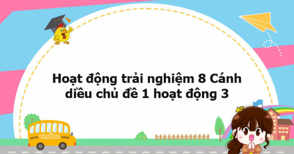 Hoạt động trải nghiệm 8 Cánh diều chủ đề 1 hoạt động 3