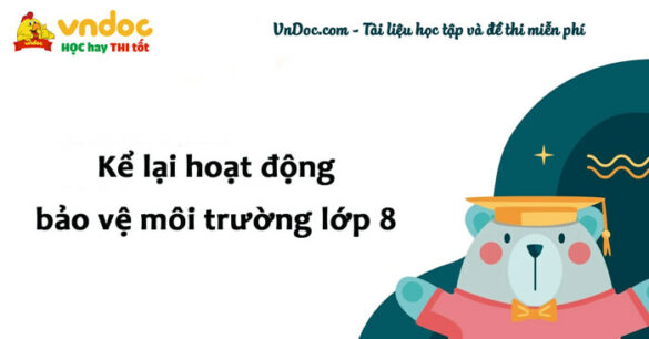 Kể lại hoạt động bảo vệ môi trường lớp 8 | Kể lại một hoạt động xã hội lớp 8