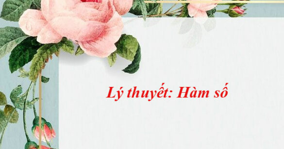 Lý thuyết: Hàm số