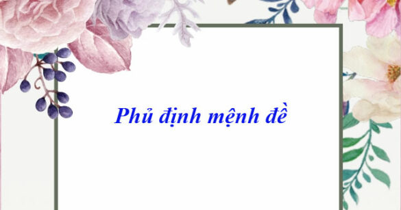 Phủ định mệnh đề