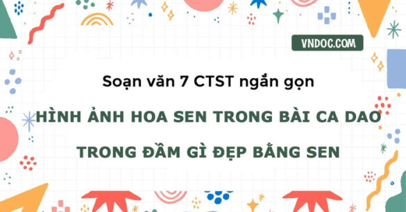 Soạn Hình ảnh hoa sen trong bài ca dao Trong đầm gì đẹp bằng sen Ngắn gọn