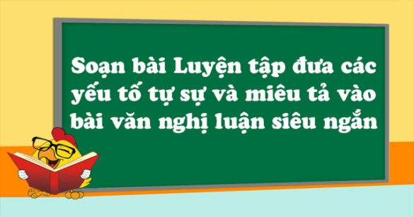 Soạn bài Luyện tập đưa các yếu tố tự sự và miêu tả vào bài văn nghị luận siêu ngắn