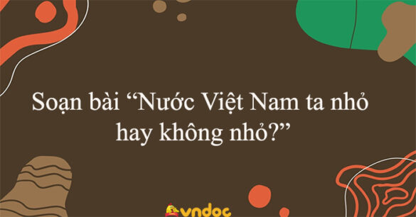 Soạn bài Nước Việt Nam ta nhỏ hay không nhỏ?