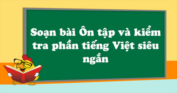 Soạn bài Ôn tập và kiểm tra phần tiếng Việt siêu ngắn