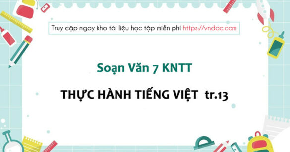 Soạn bài Thực hành tiếng Việt lớp 7 trang 13